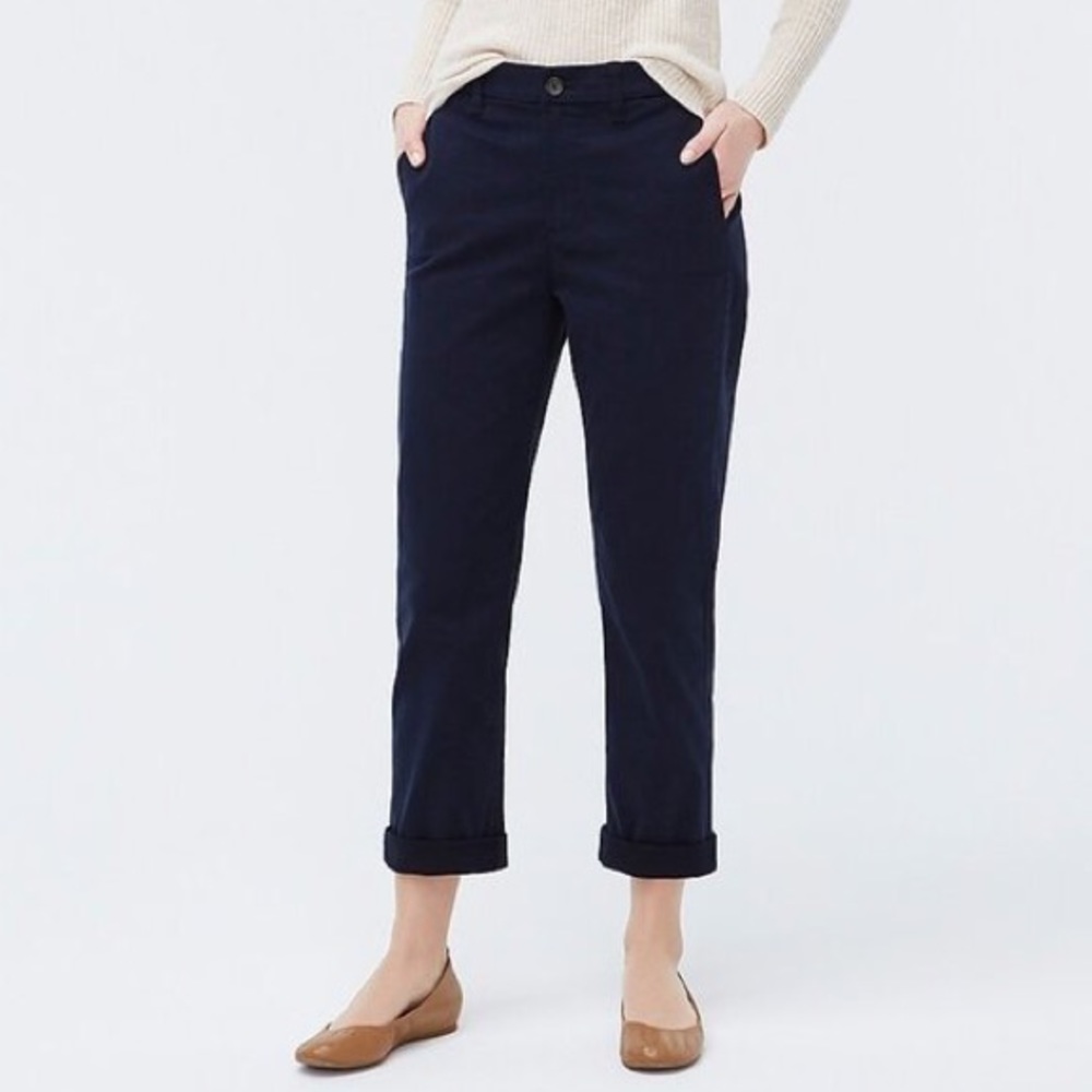 J. Crew NWOT Navy Chino Trousers